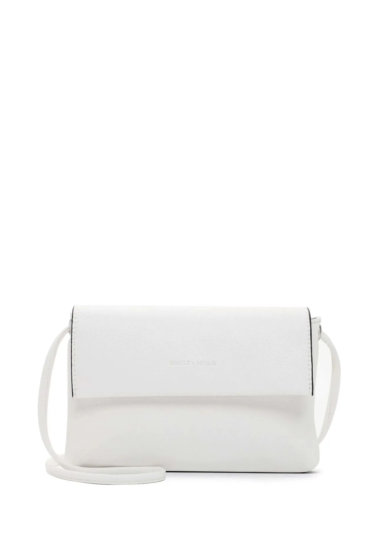 Emily & Noah Umhängetasche, Leder, Magnetverschluss, für Damen, weiß