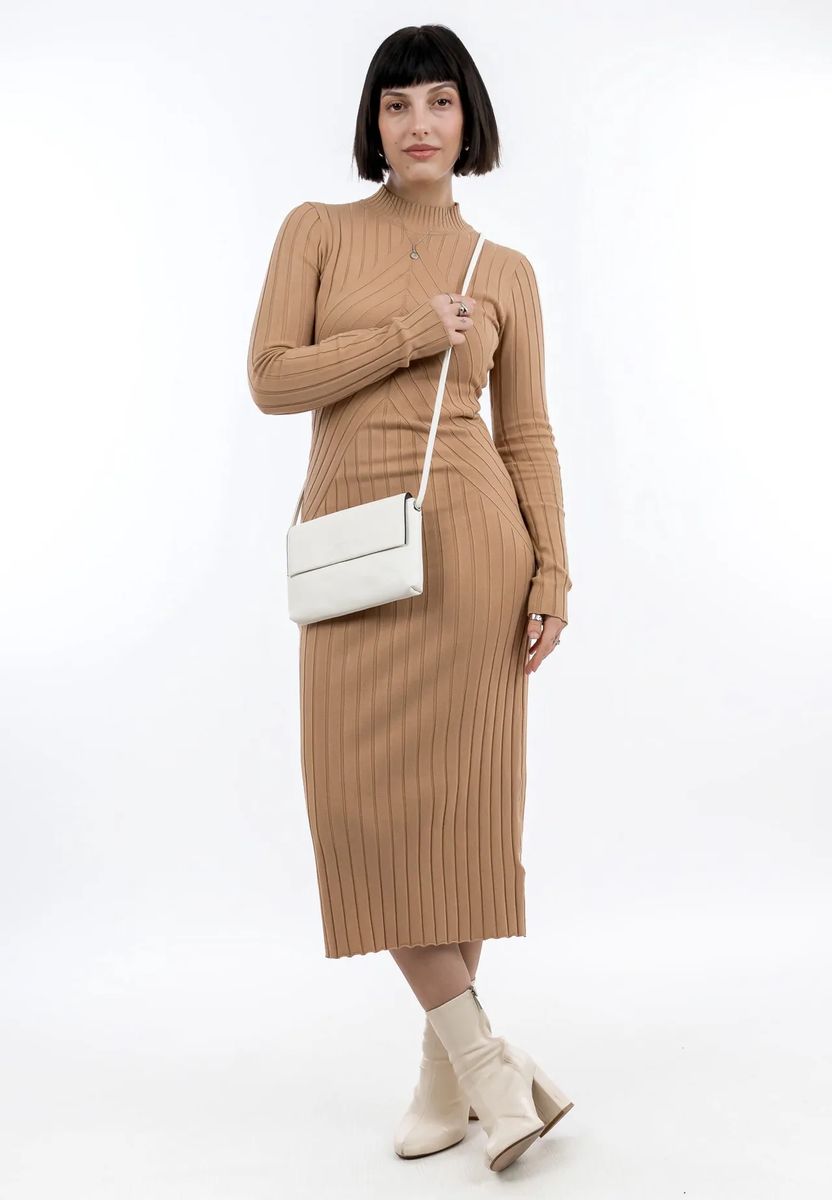 Emily & Noah Umhängetasche, Leder, Magnetverschluss, für Damen, weiß