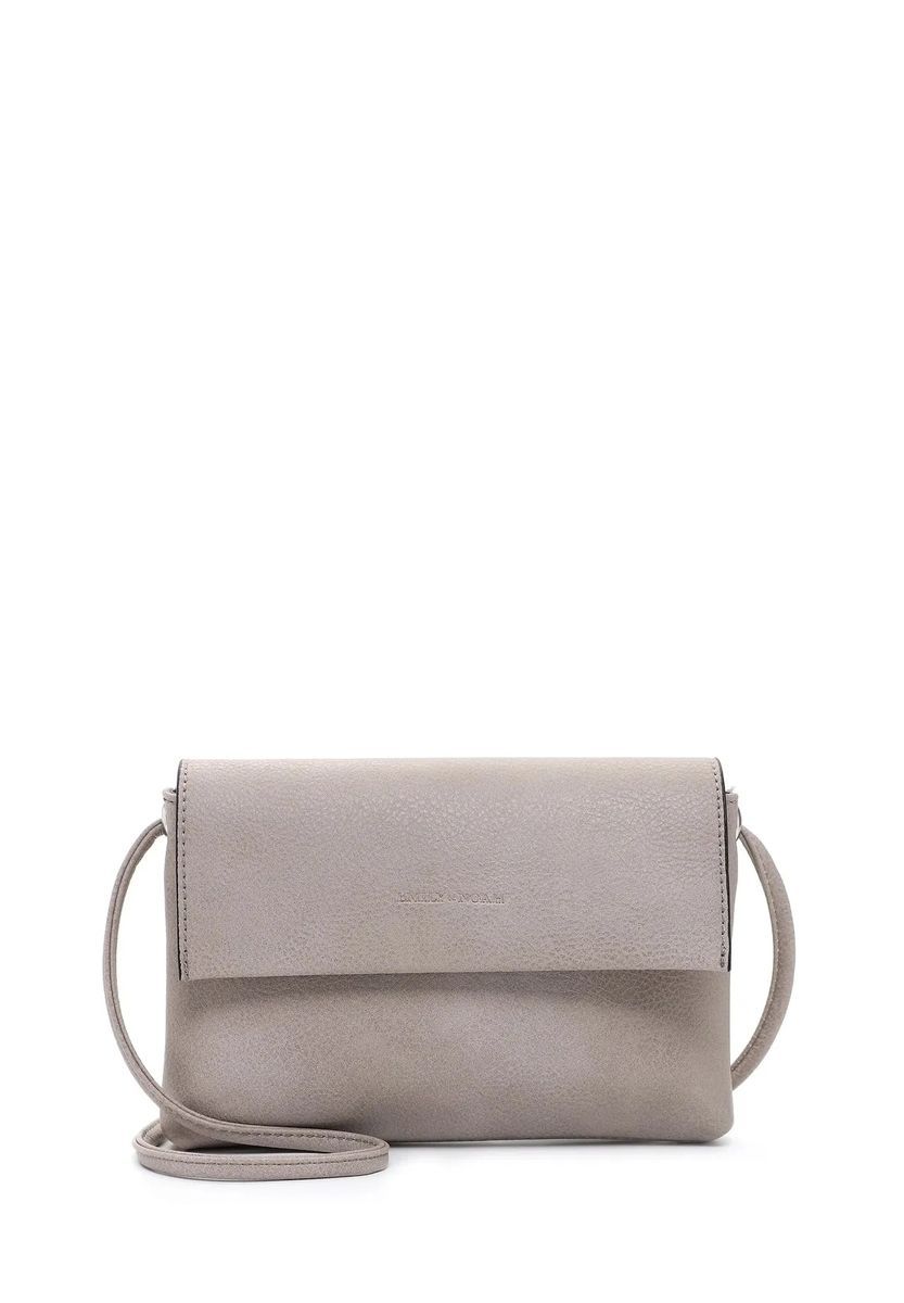 Emily & Noah Umhängetasche, Leder, Magnetverschluss, für Damen, beige