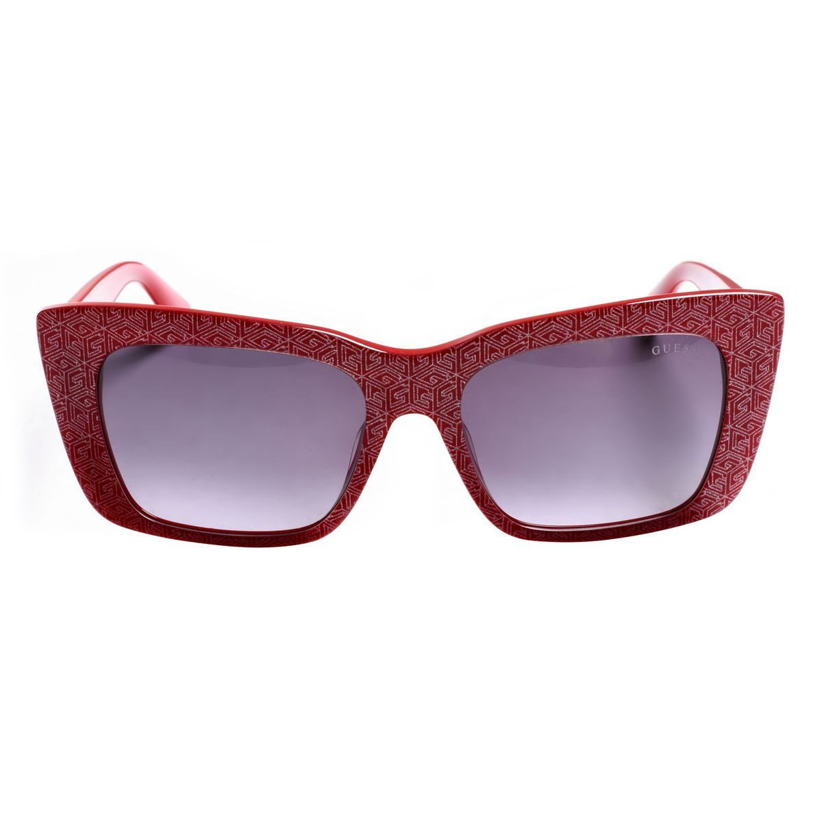 Gemusterte rechteckige Acetat-Sonnenbrille
