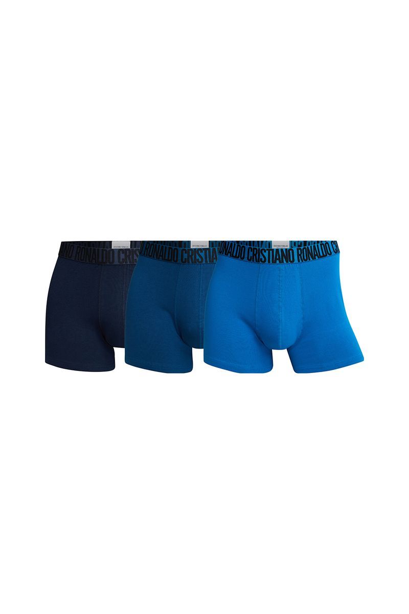 Herren Baumwoll Boxershorts 3er-Pack Blau