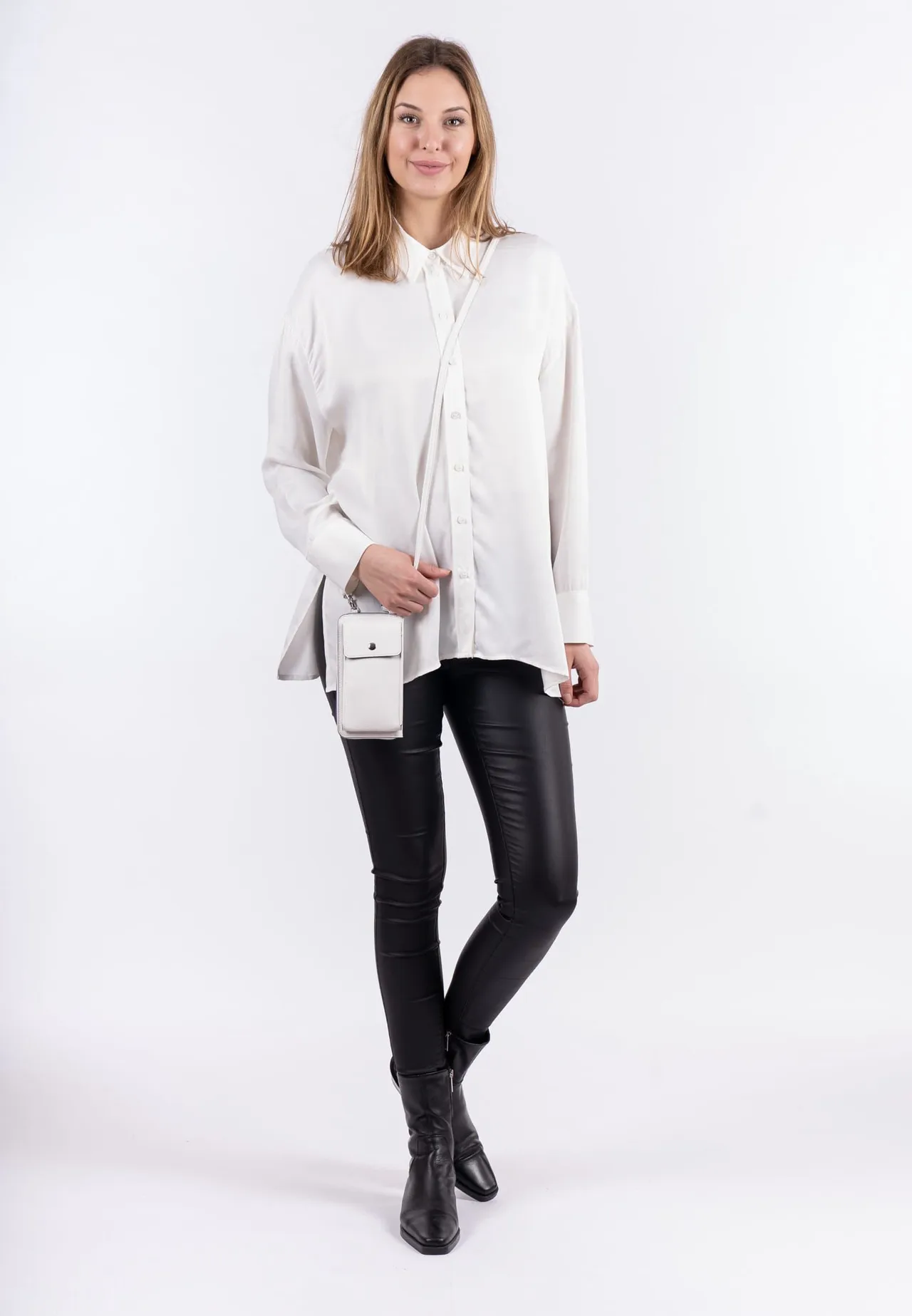 Emily & Noah Smartphonetasche, Kartenfächer, Reißverschluss, für Damen, weiß