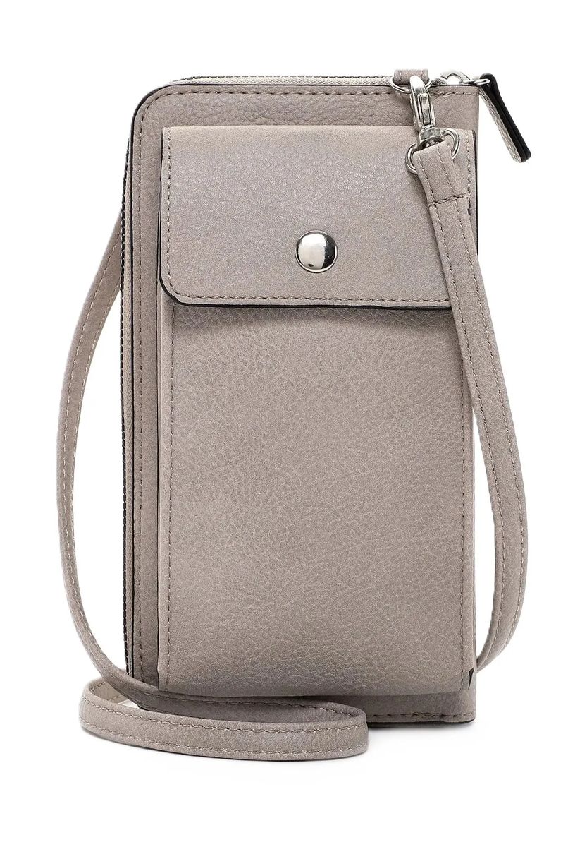 Emily & Noah Smartphonetasche, Kartenfächer, Reißverschluss, für Damen, braun