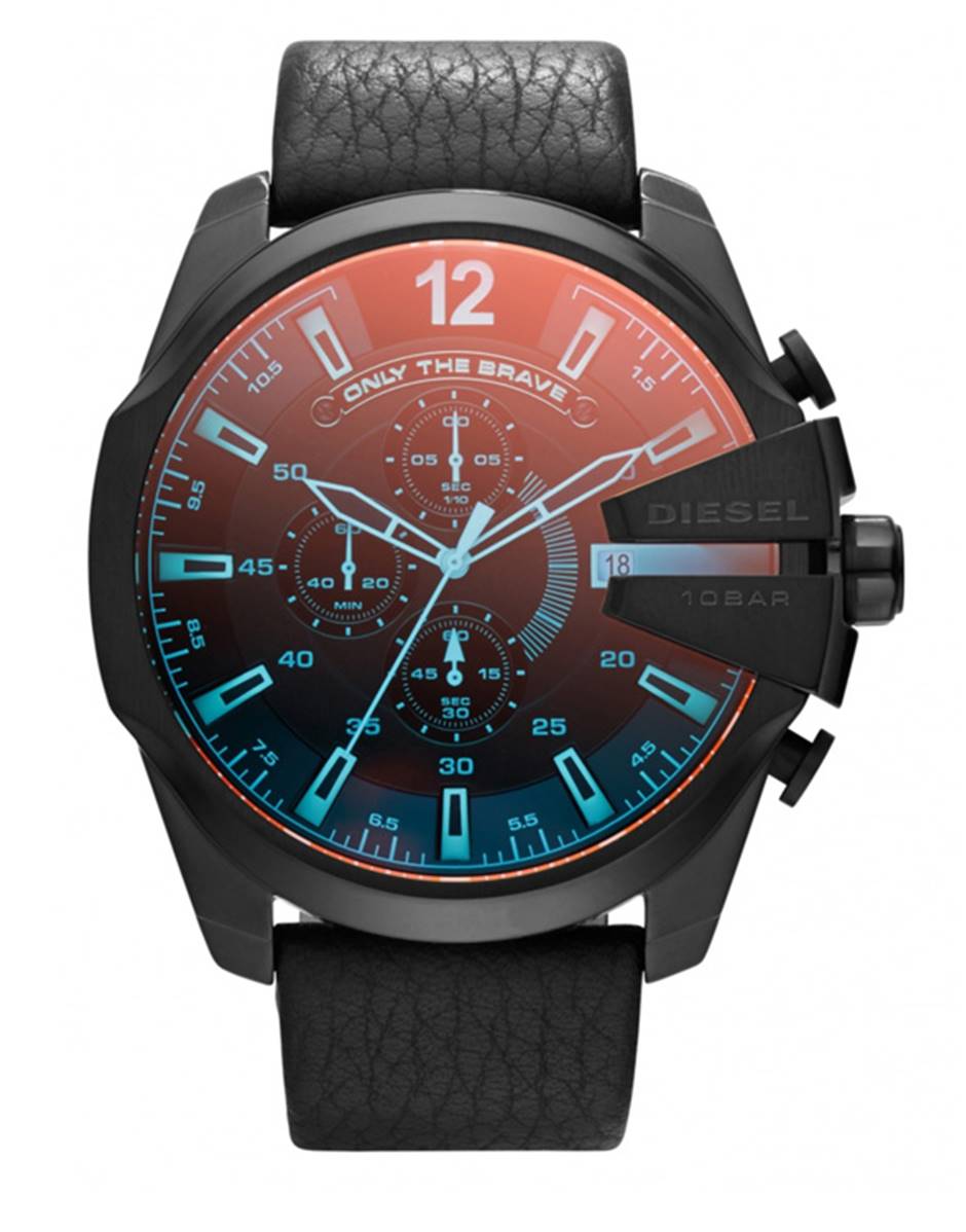 Herren Mega Chief Schwarze Chronograph Uhr