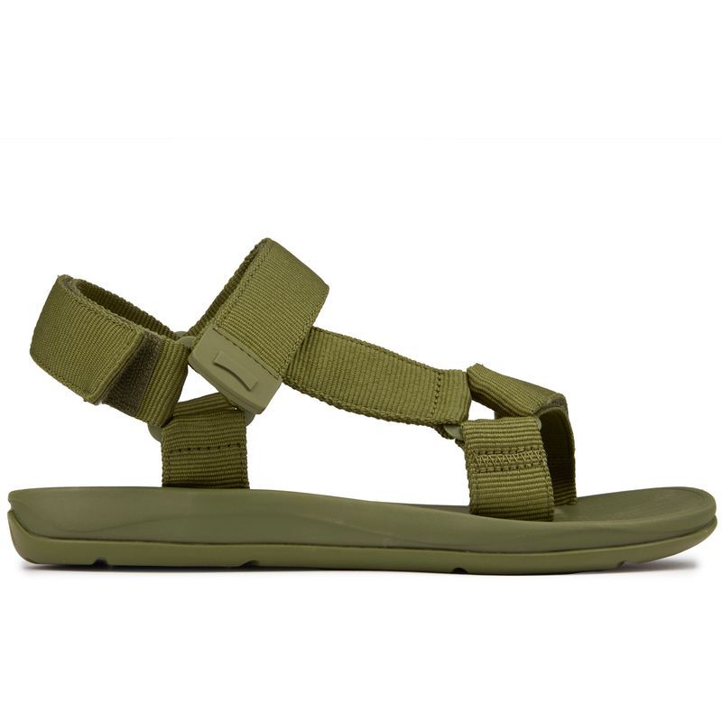 Olivgrüne lässige Riemchensandalen
