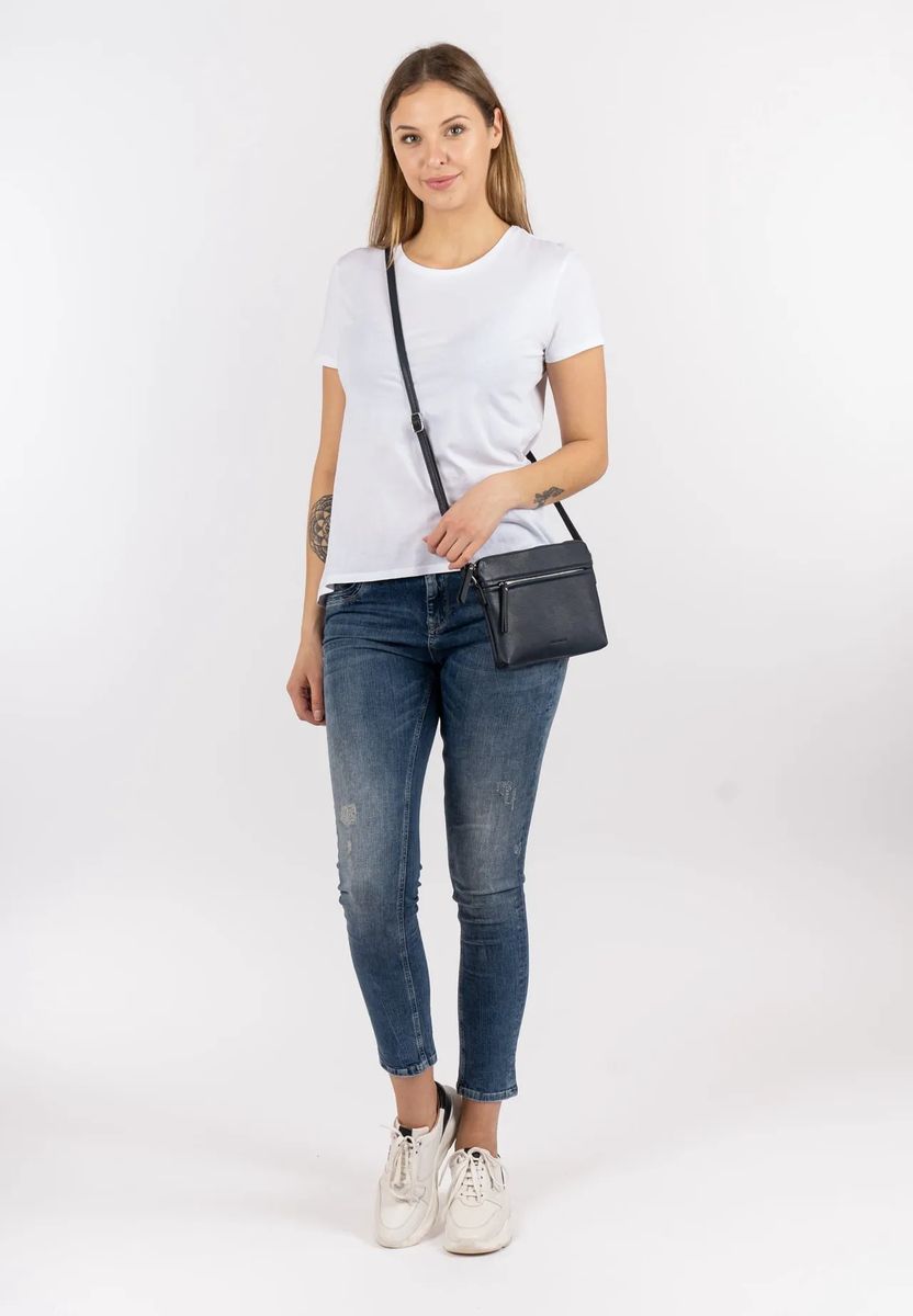 Emily & Noah Umhängetasche, Kunstleder, uni, für Damen, blau