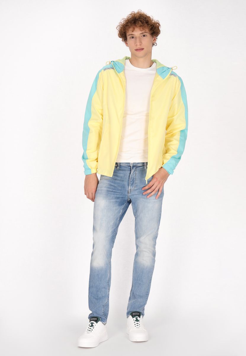 Leichte Kapuzenjacke im Colorblock-Design