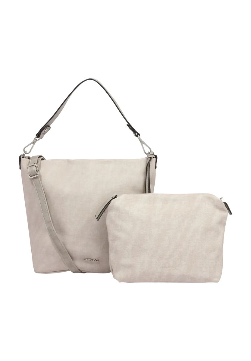 Emily & Noah Schultertasche, Emblem, Anhänger, für Damen, grau, 99