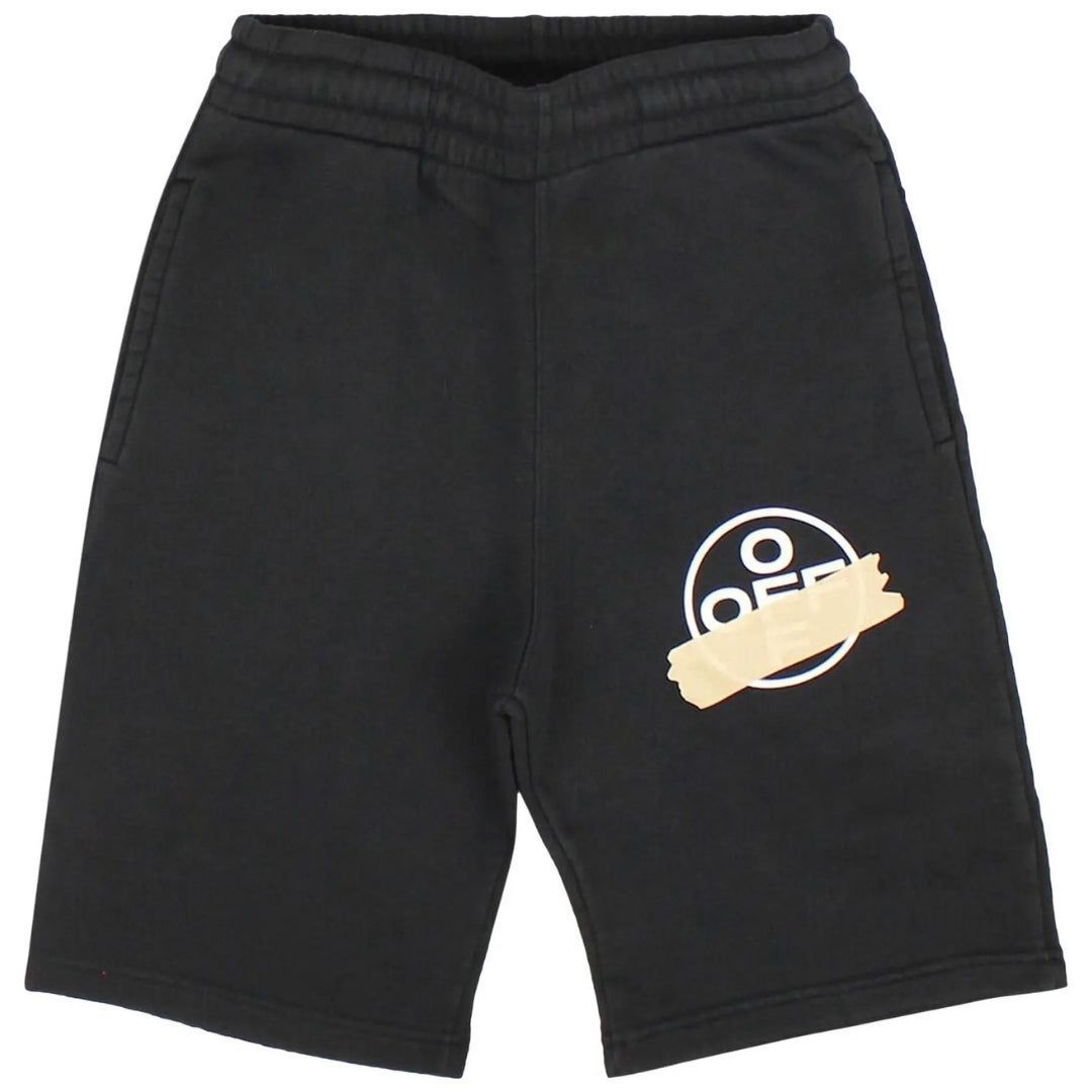 Schwarze Sweatshorts mit Logo-Grafik aus Baumwolle