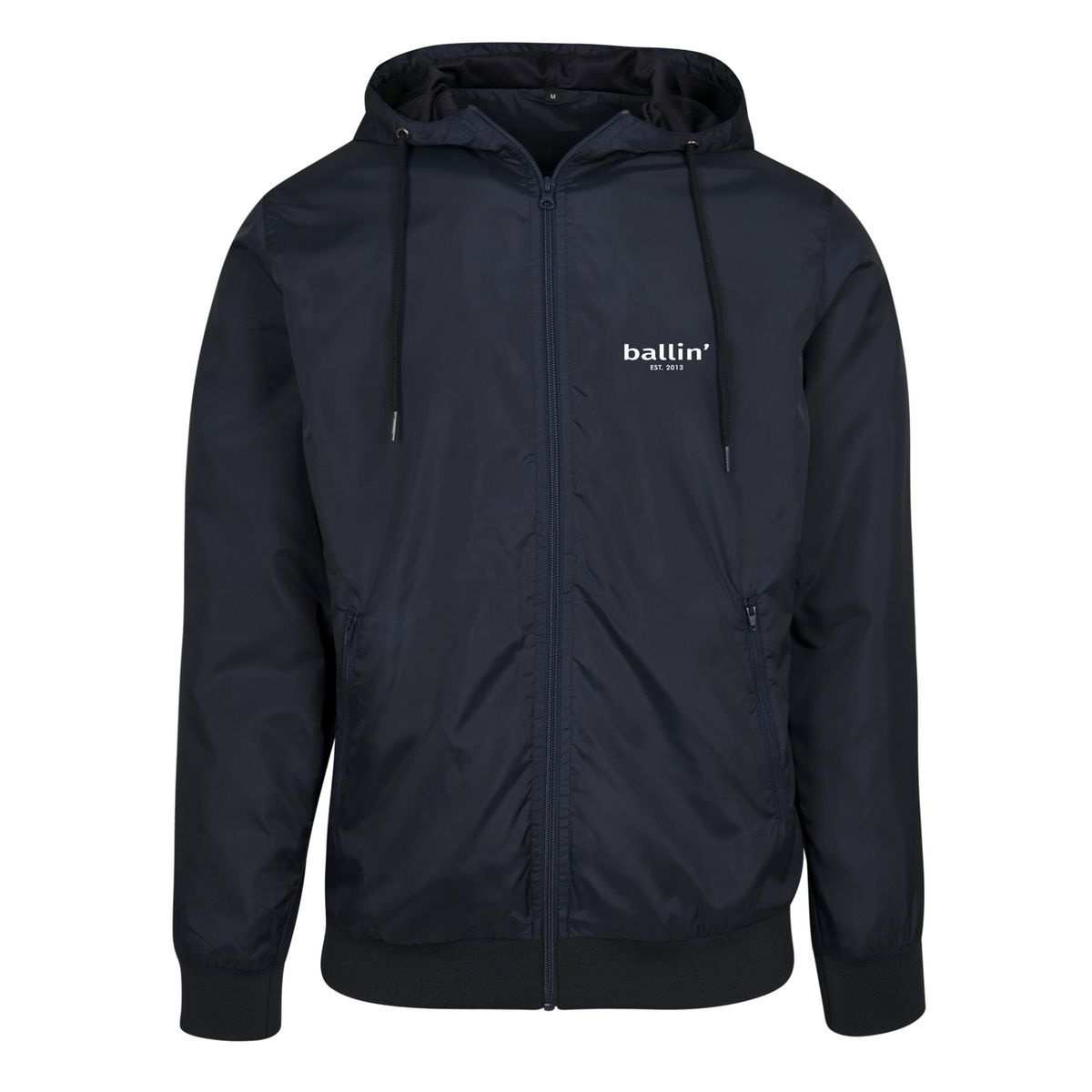 Navy Leichte Kapuzen-Windjacke