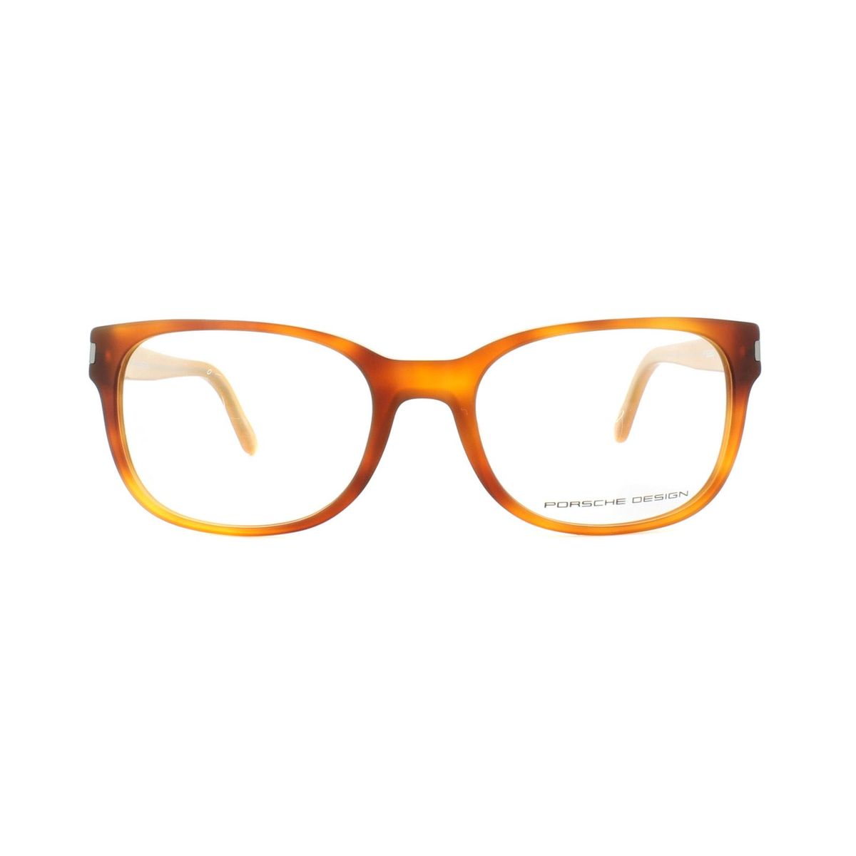 Rechteckige Light Havana Brille