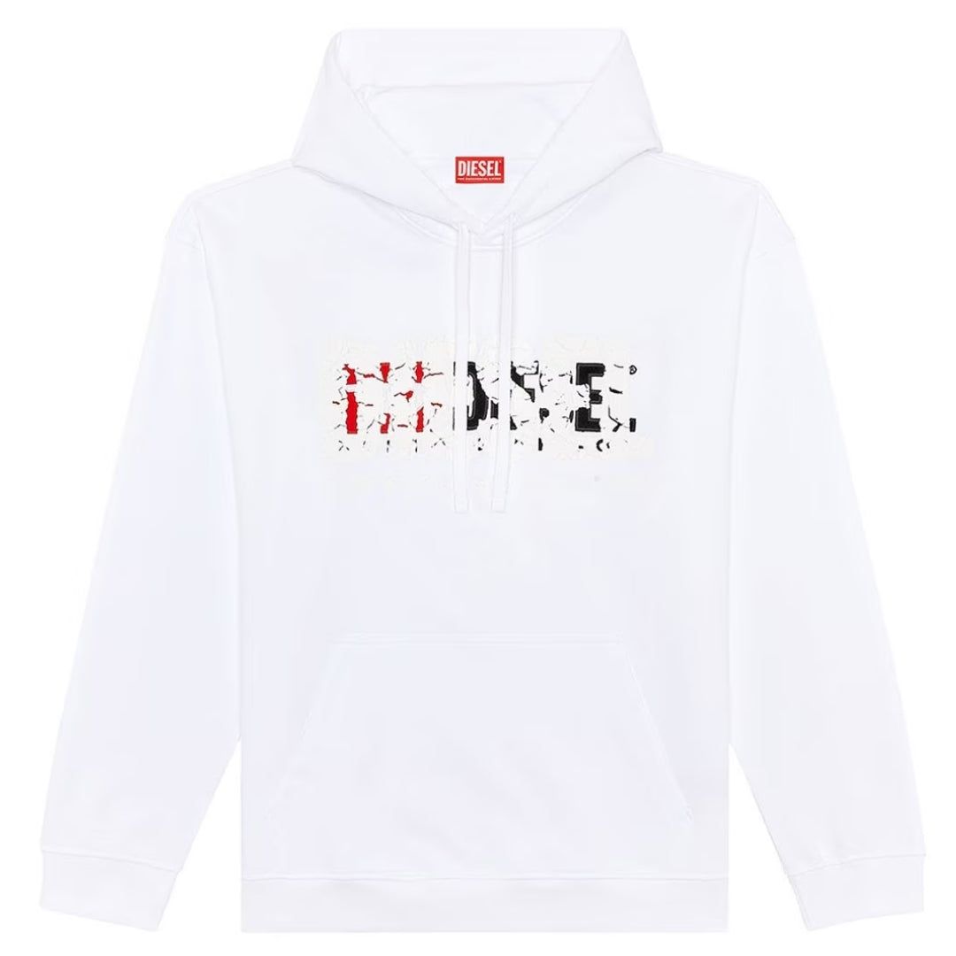 Kapuzenpullover mit Distressed Logo