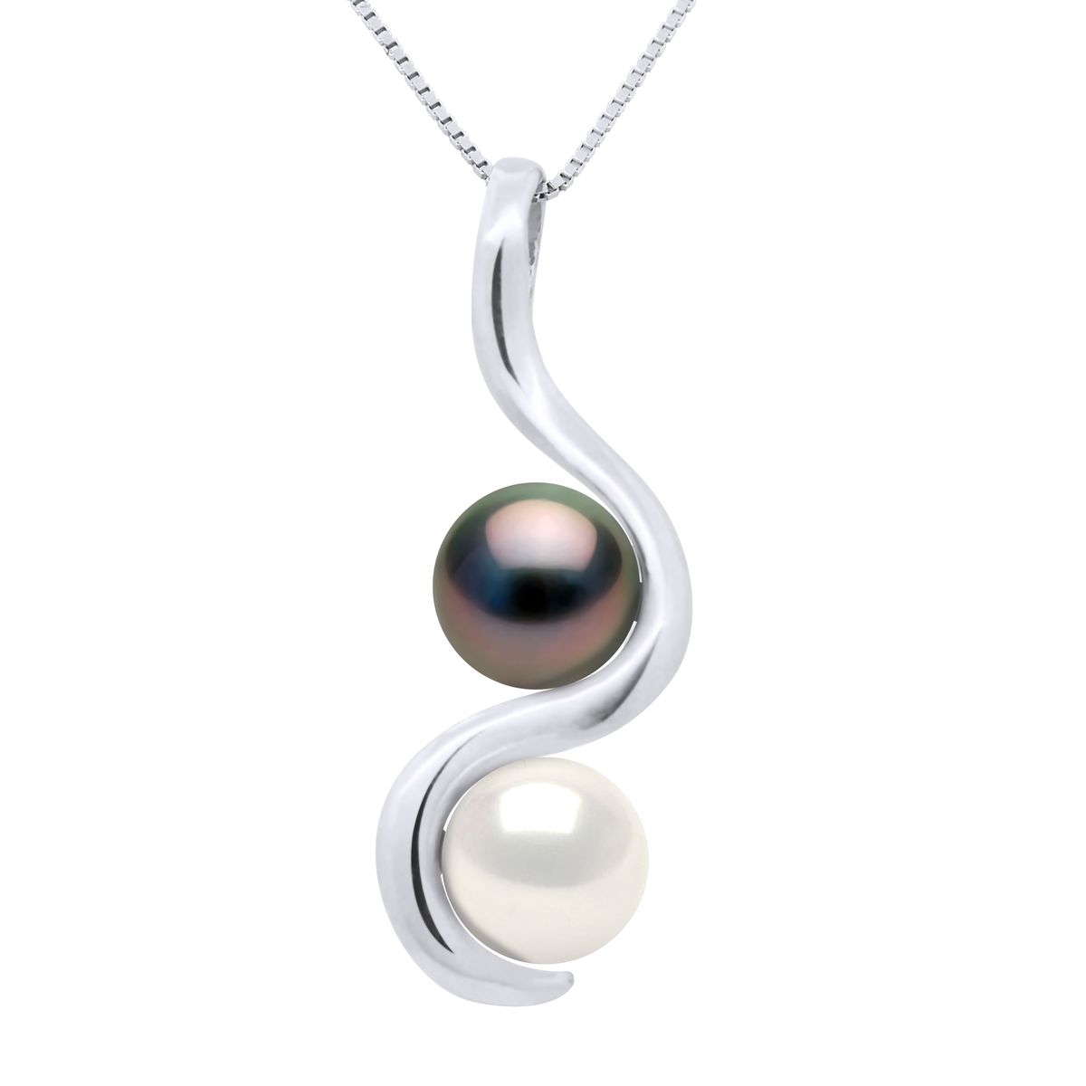 Halskette mit Süßwasserperlen und Sterlingsilber