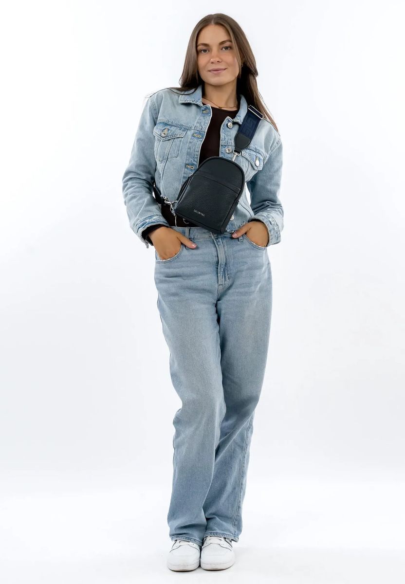 Emily & Noah Umhängetasche, Reißverschluss, Emblem, für Damen, blau, 99