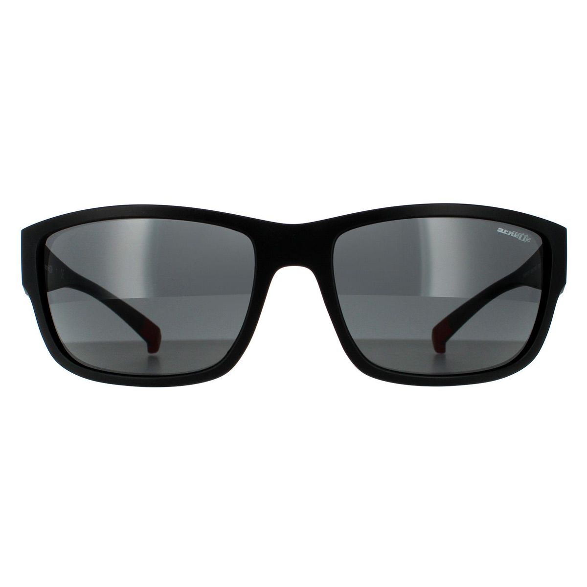 Matt schwarze rechteckige Sonnenbrille
