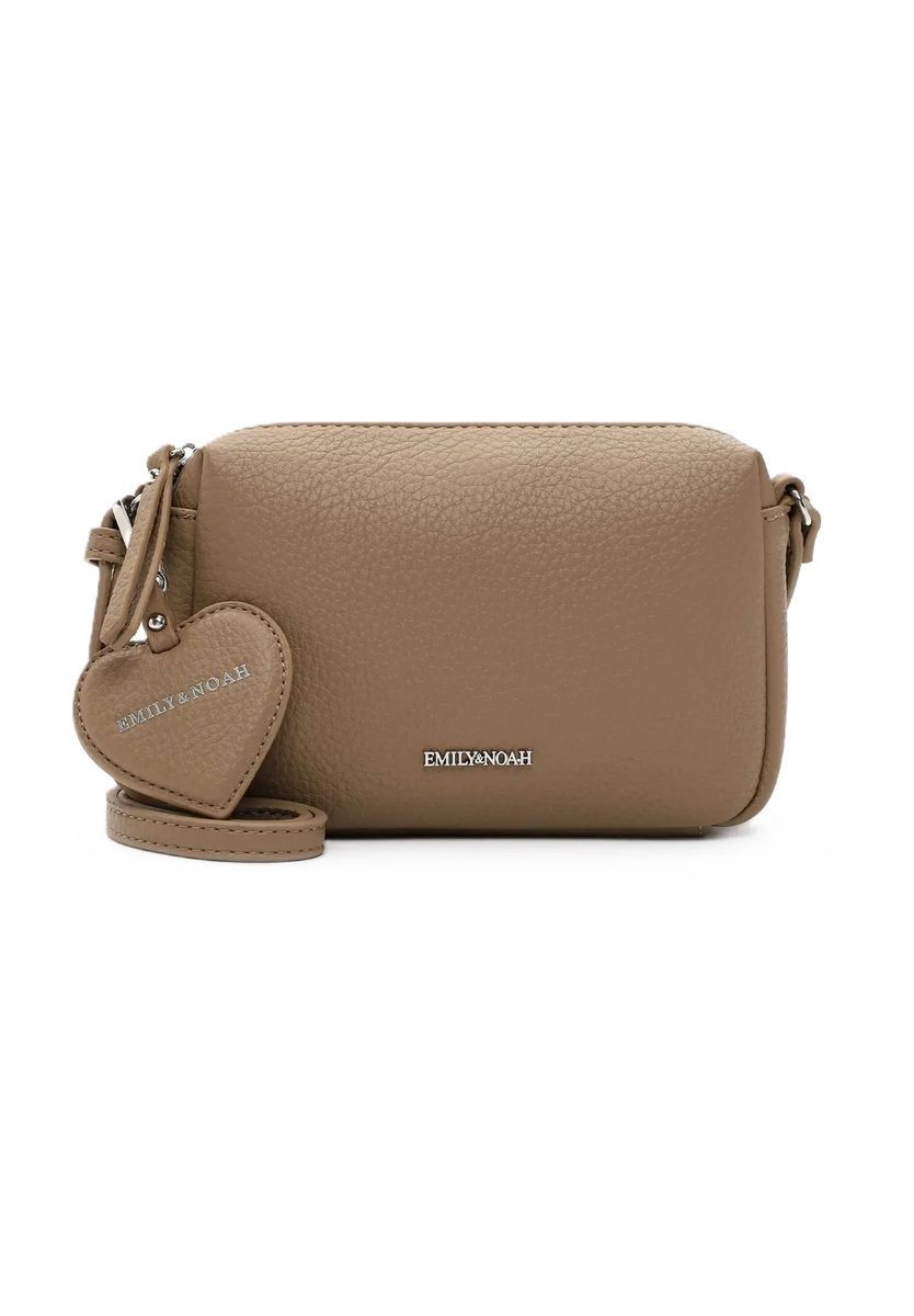 Emily & Noah Umhängetasche, Emblem, Anhänger, für Damen, braun