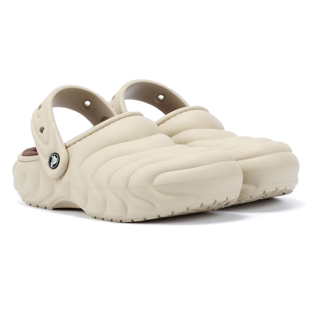 Crocs Classic Gefüttert Overpuff Damen Beige Clogs