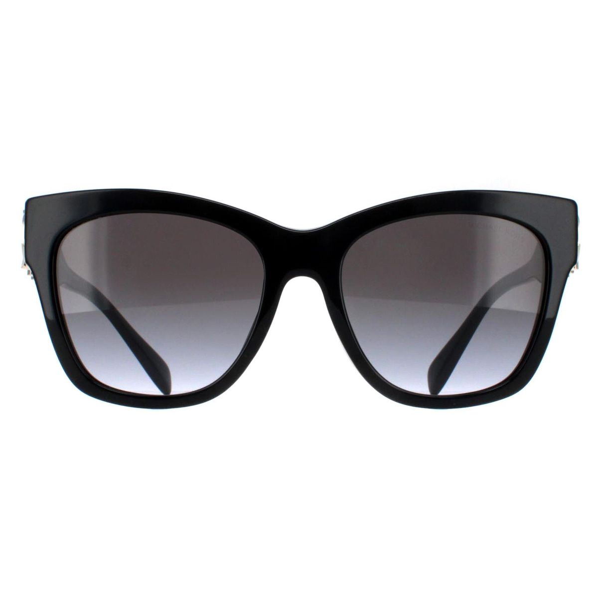 Klassische schwarze quadratische Sonnenbrille mit Farbverlaufsglas