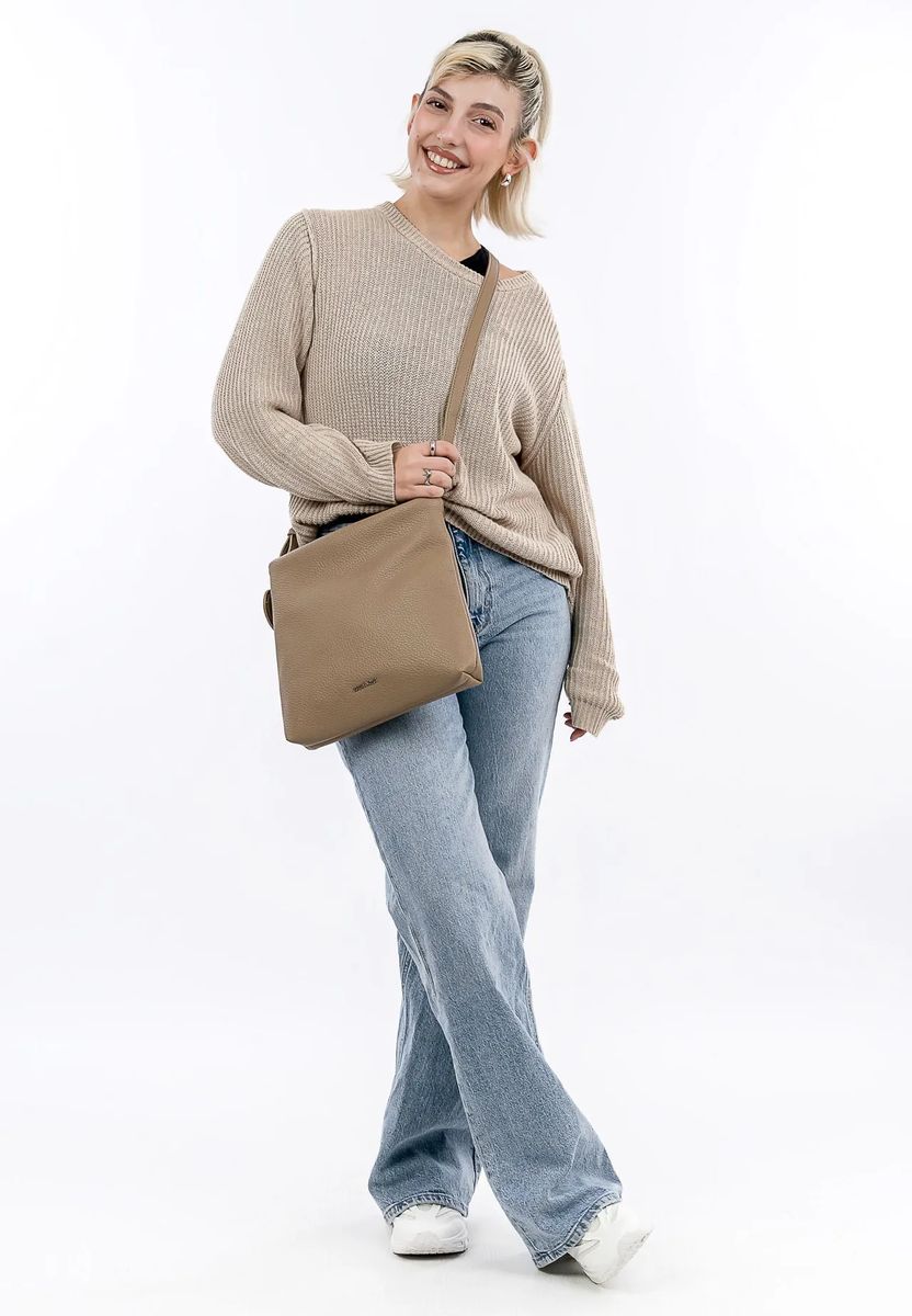 Emily & Noah Umhängetasche, Emblem, für Damen, braun