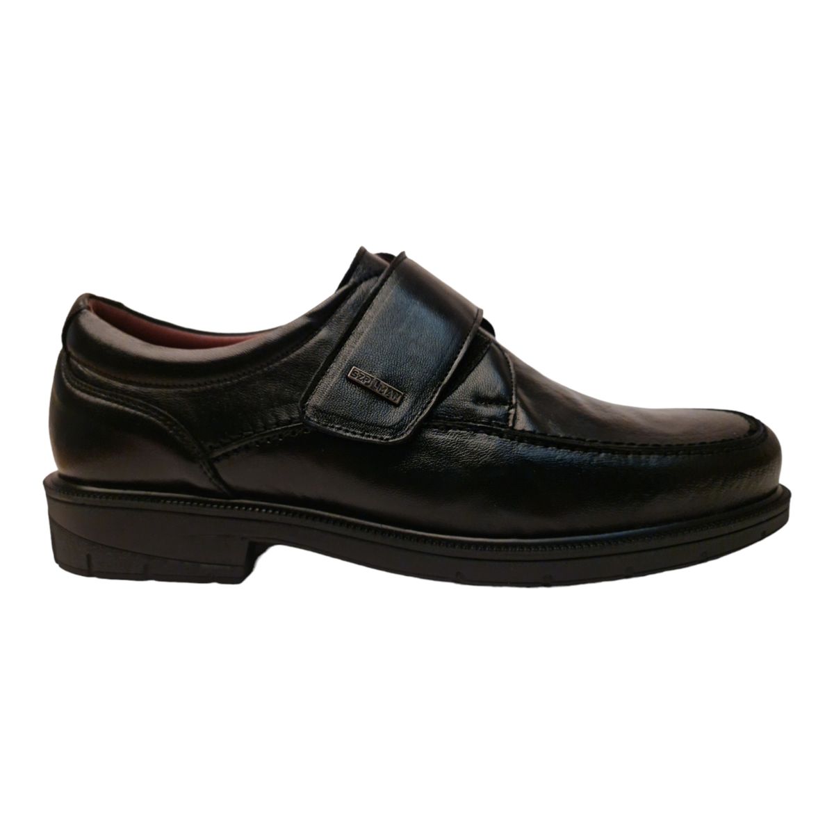 Herren Leder Derby Schuh mit Klettverschluss