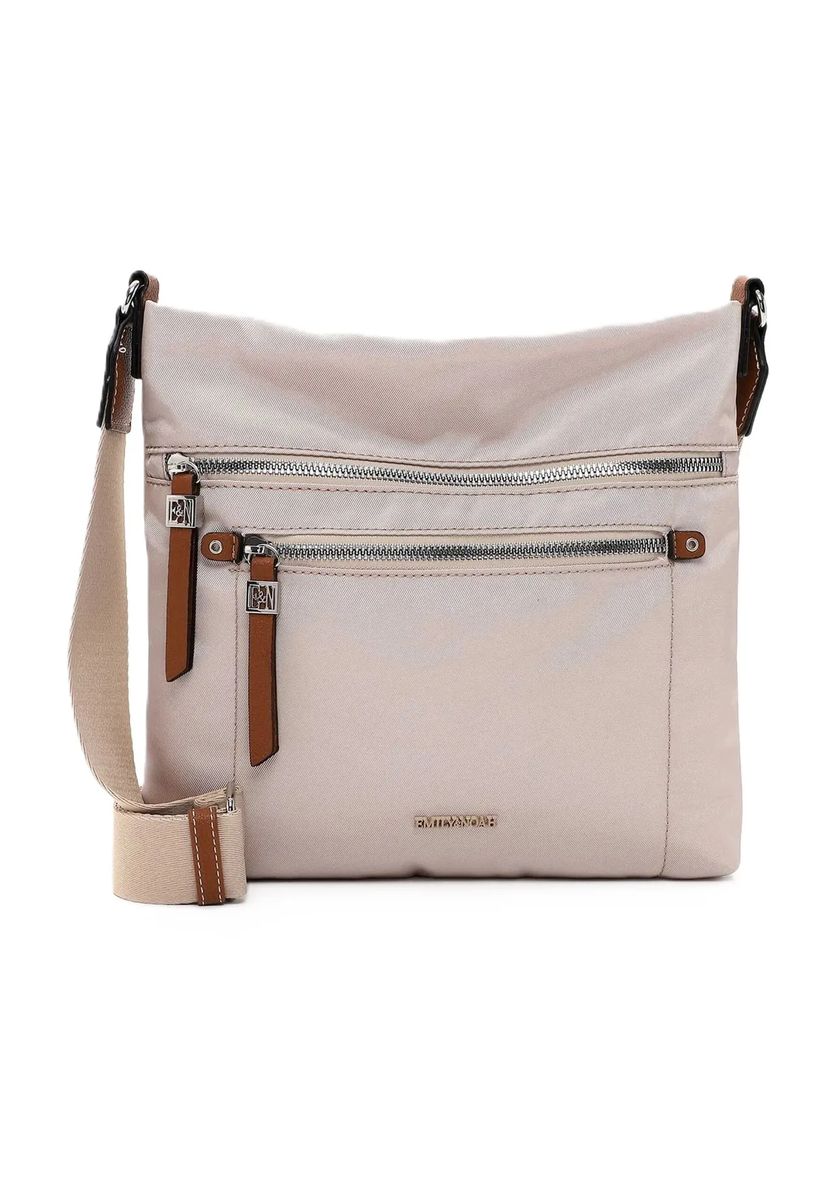 Emily & Noah Umhängetasche, Emblem, für Damen, beige