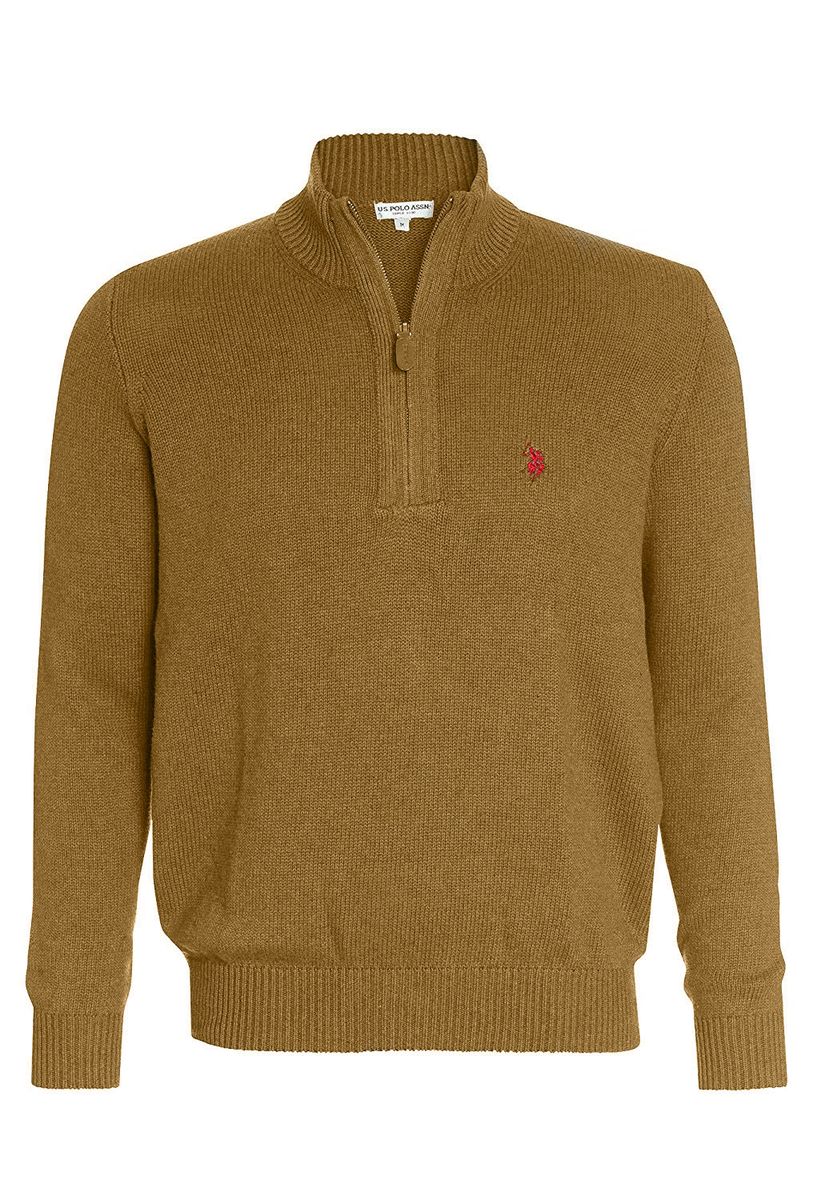 Herren Troyer Pullover mit Reißverschluss