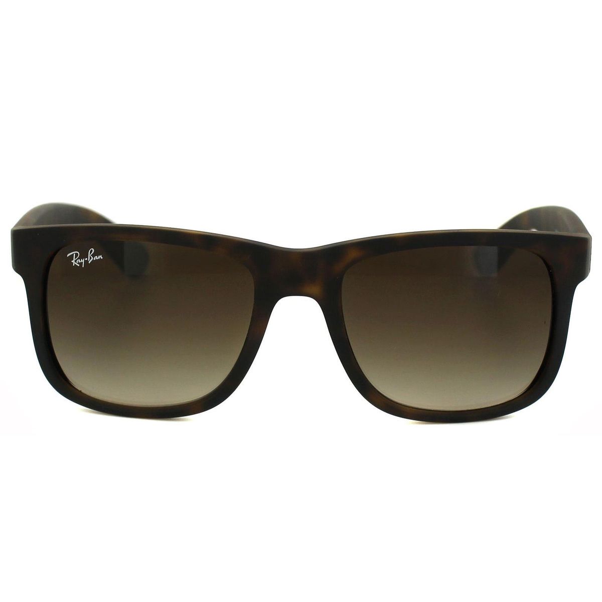 Quadratische Havana-Sonnenbrille mit Farbverlaufsgläsern