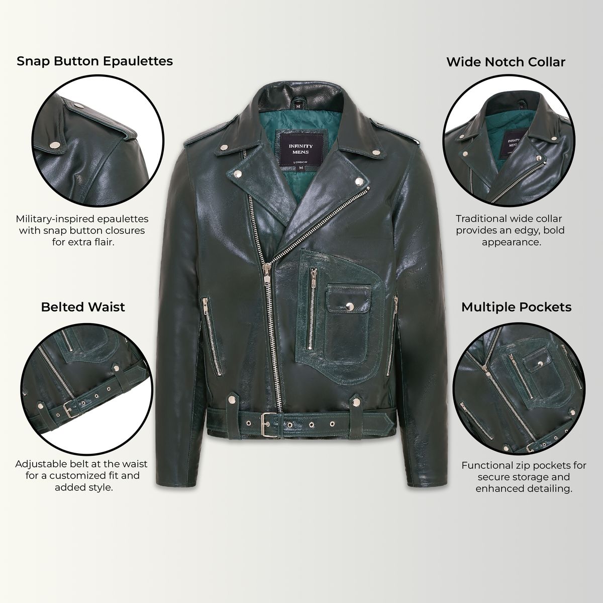 Lederjacke im Brando-Stil