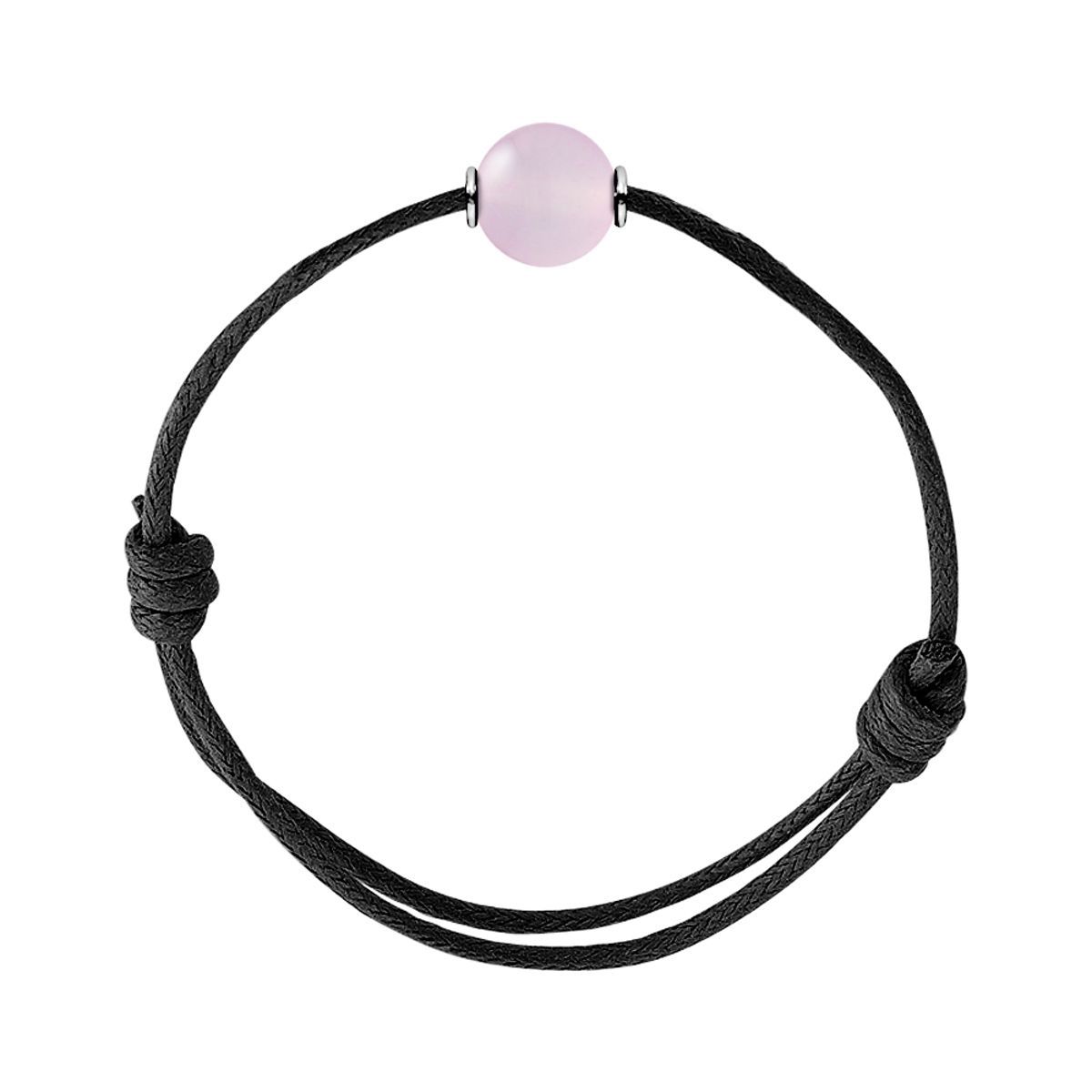 Verstellbares Kordelarmband mit Quarzperle