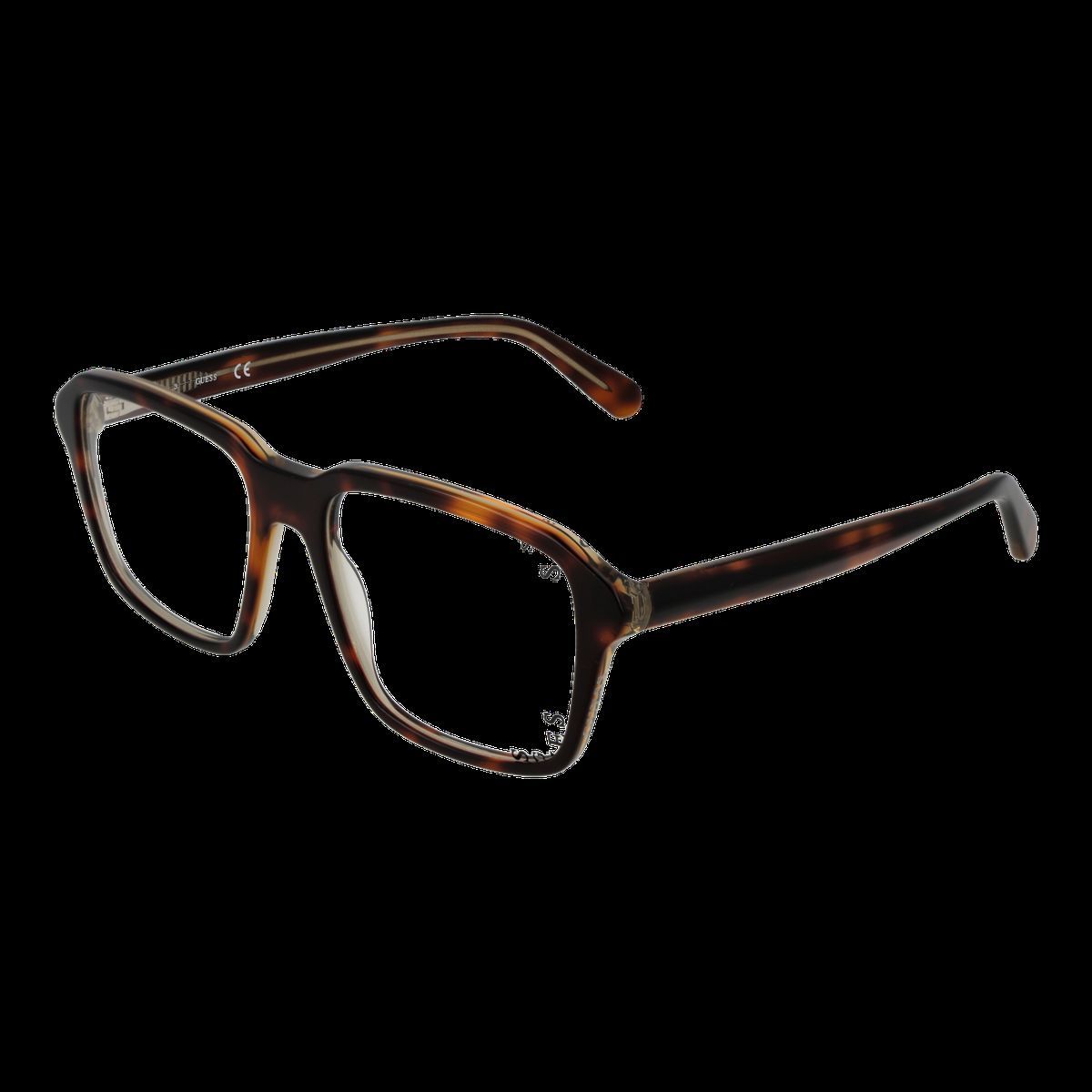 Rechteckige Brille mit Schildpattmuster