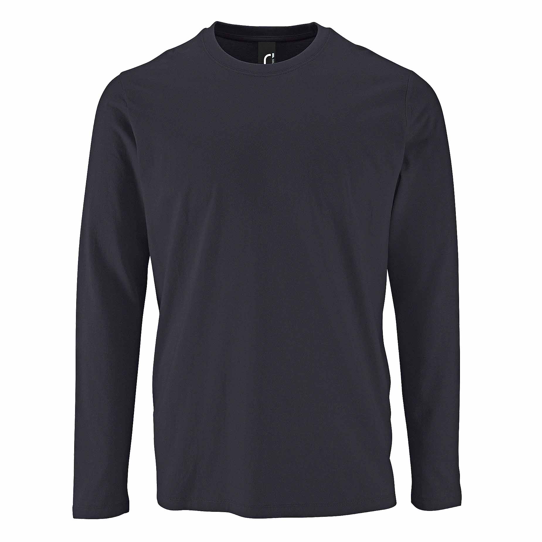 Einfarbiges Langarmshirt mit Rundhalsausschnitt