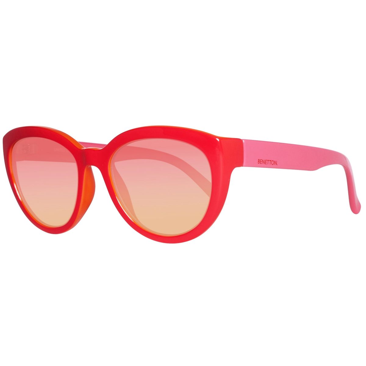Rote Sonnenbrille mit runden Rahmen