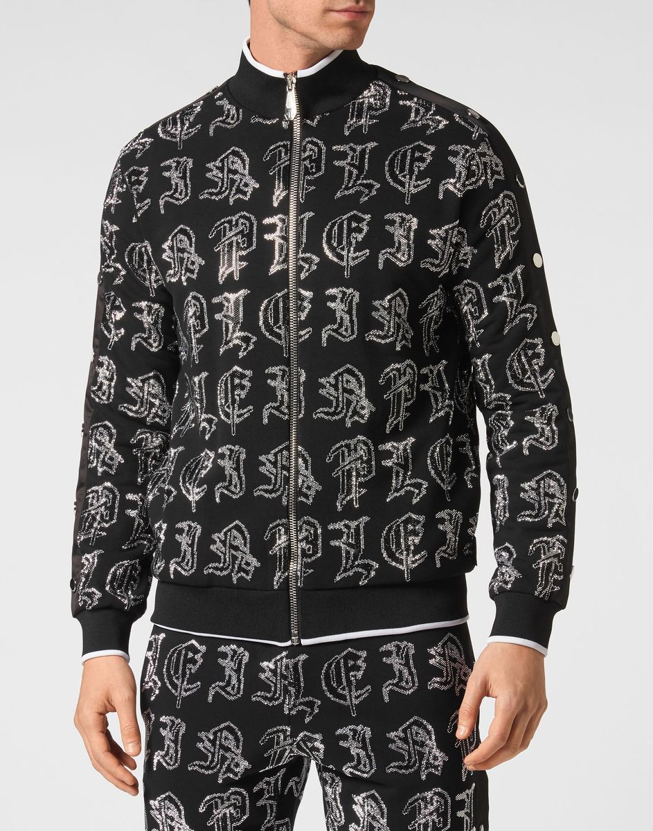 Gothic Logo Jogginganzug mit Strasssteinen