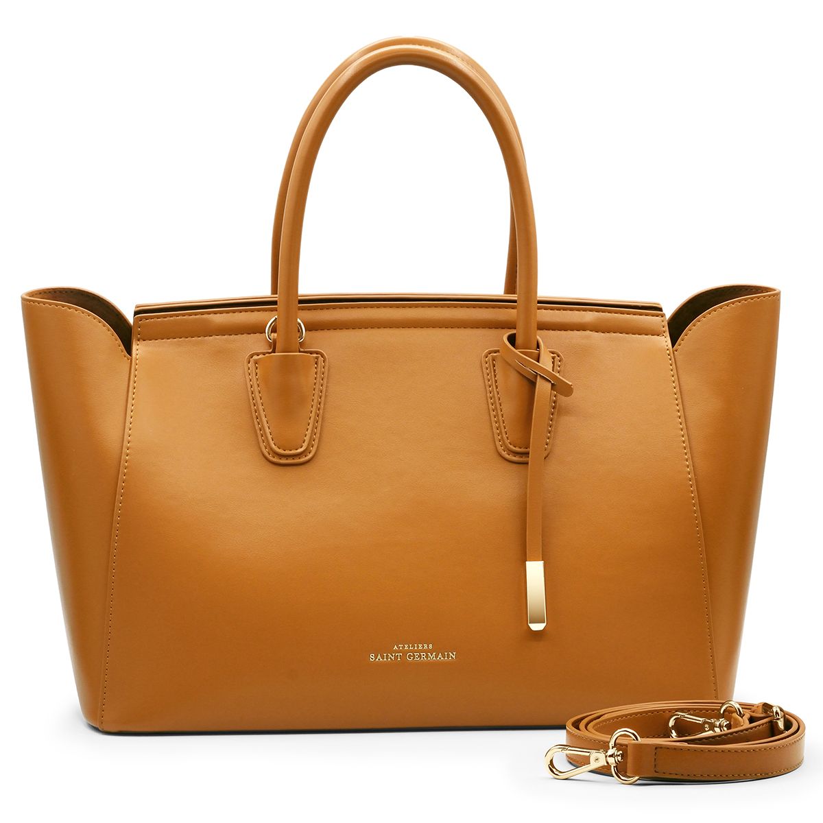 Elegante strukturierte Leder Tragetasche