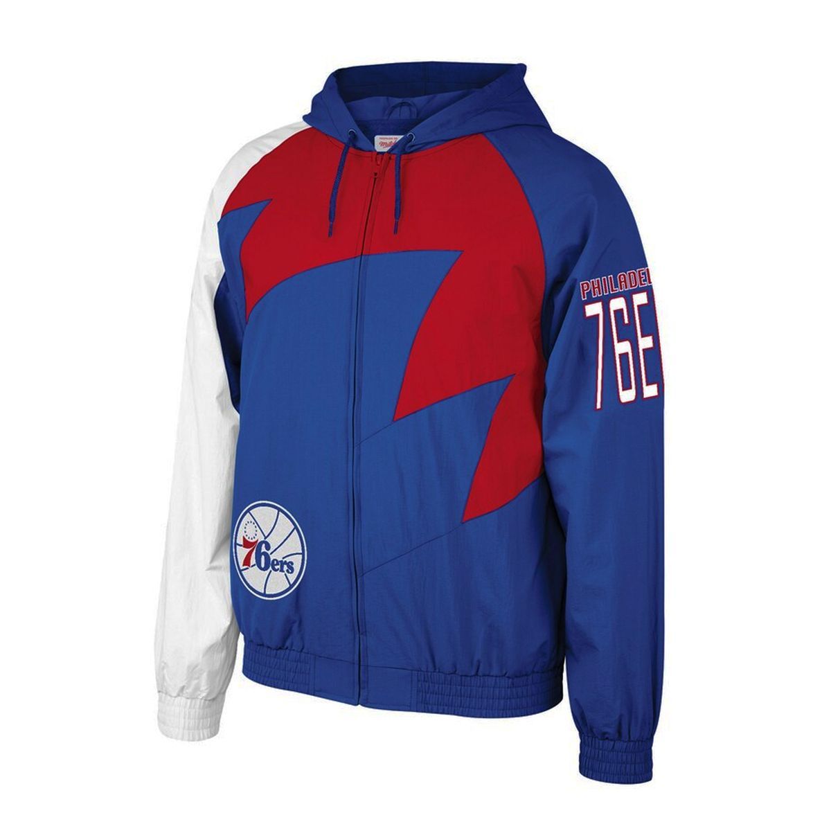 Philadelphia 76ers Hai Zahn Windbreaker Jacke