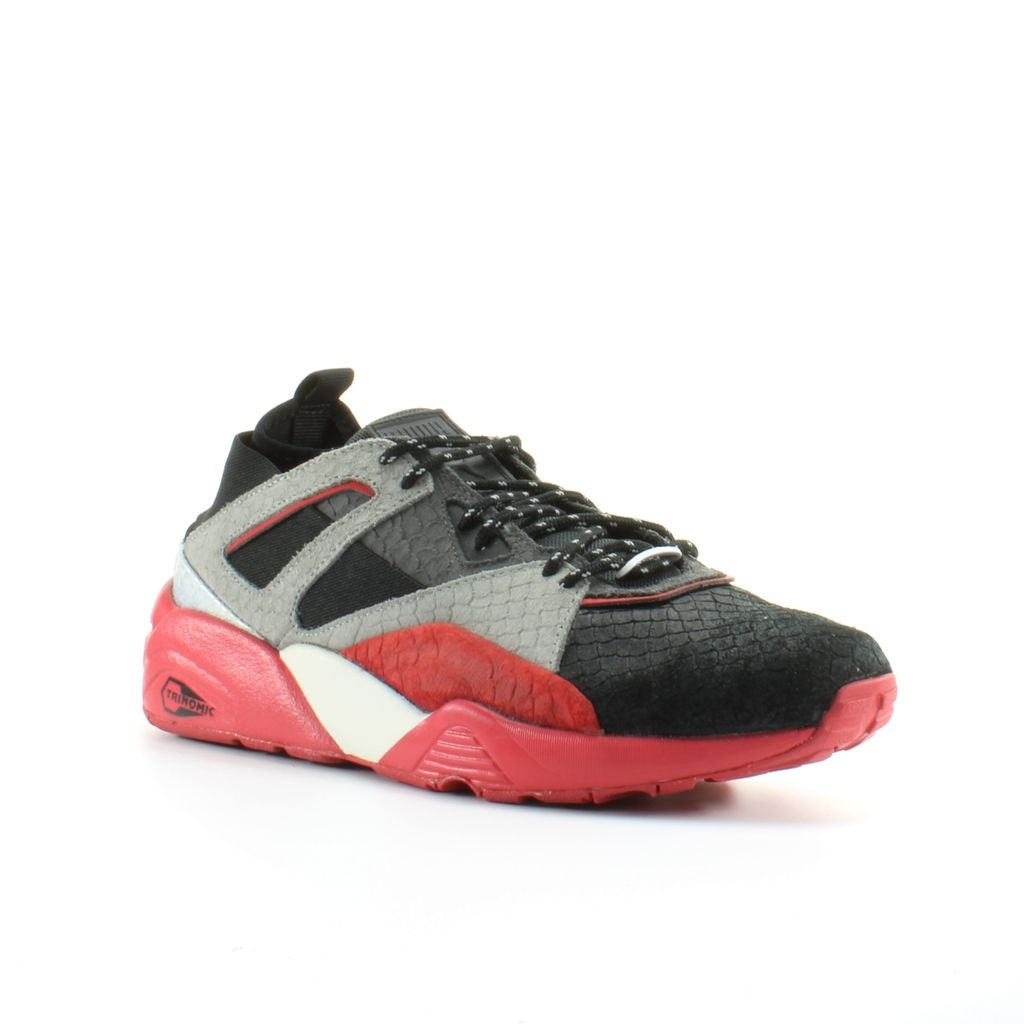 Mehrfarbige Low-Top-Sneaker im Materialmix