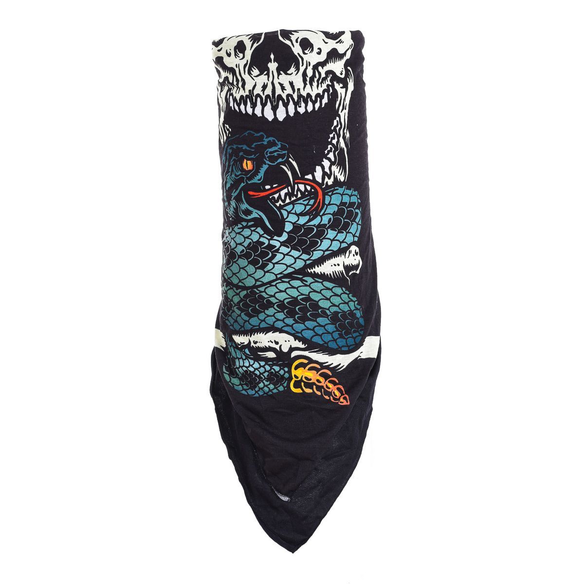 Totenkopf und Schlangenmuster Bandana