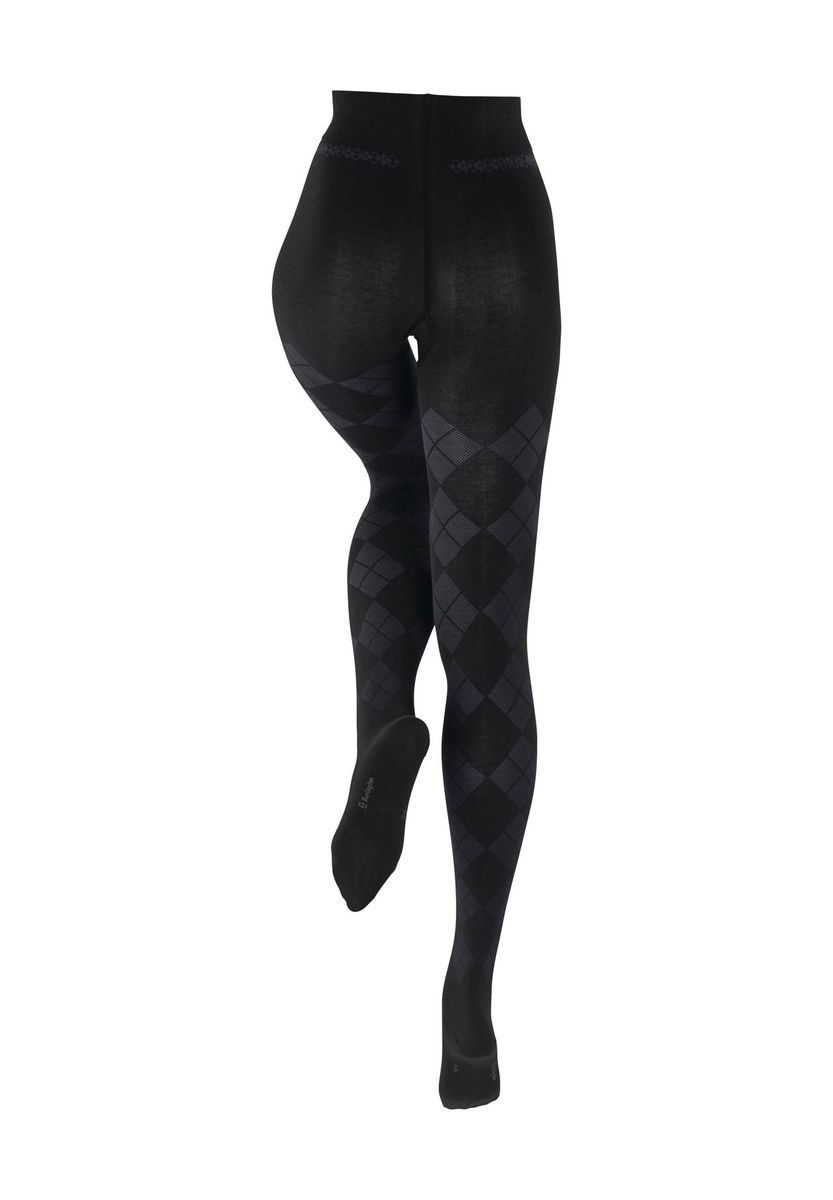 Gemusterte Argyle Strumpfhose mit Komfortbund