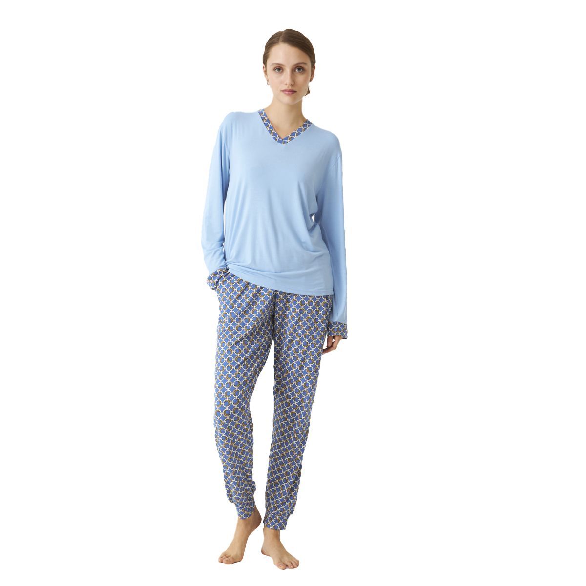 Langarm-Pyjama-Set