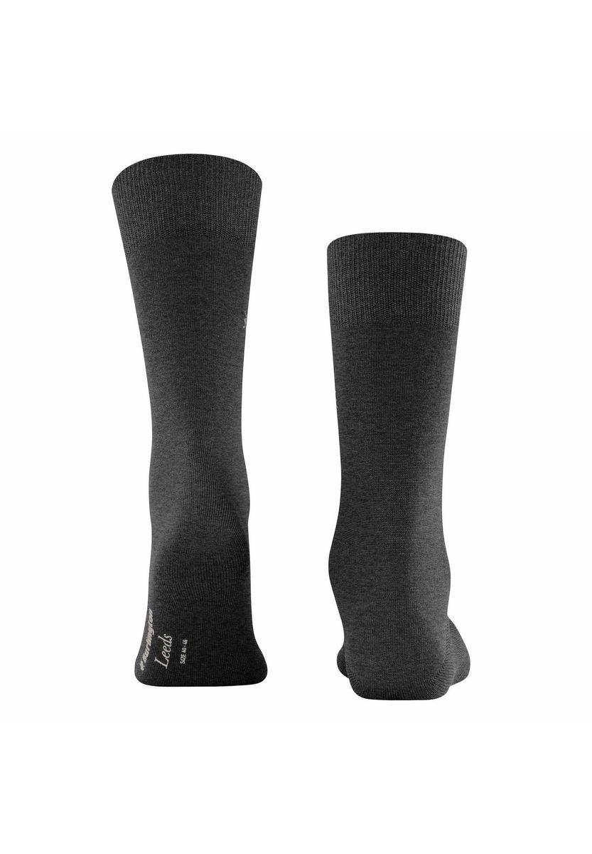 Burlington Leeds Socken, Rippbündchen, für Herren, grau, 40-46