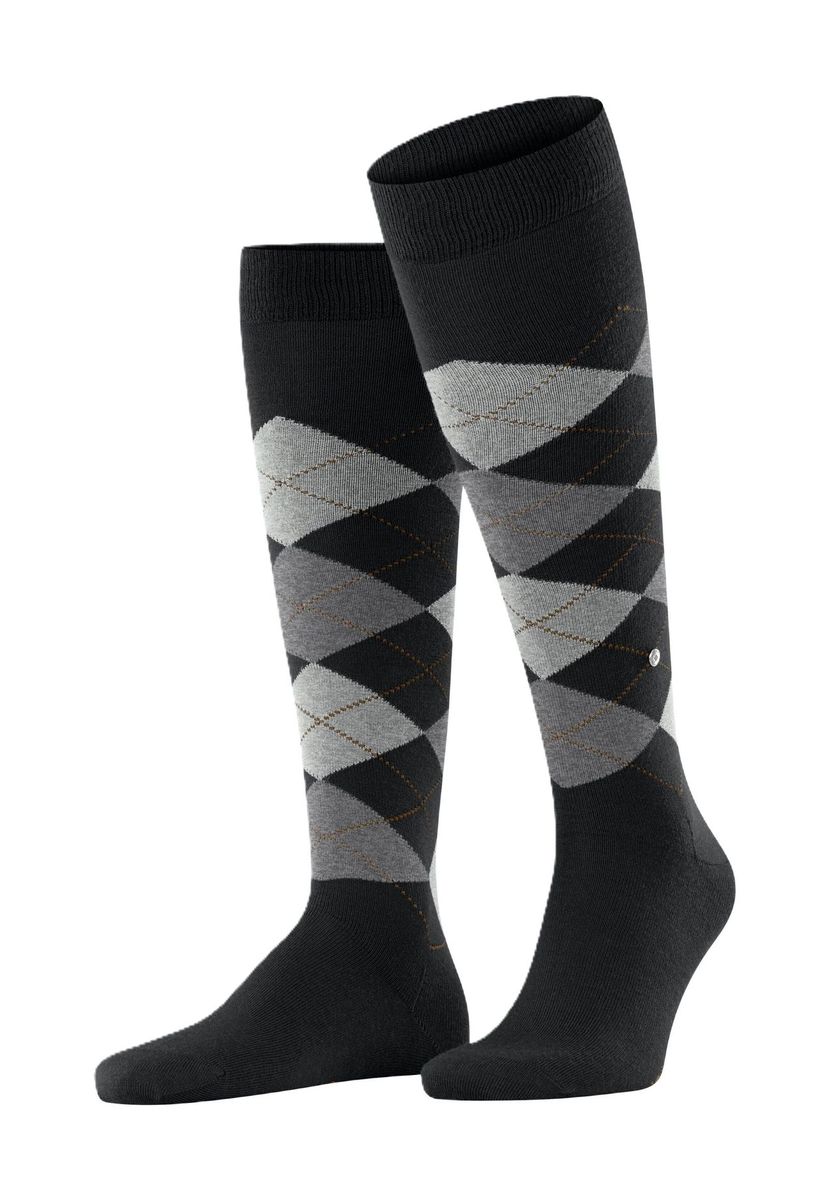 Argyle Kniestrumpf mit Rautenmuster