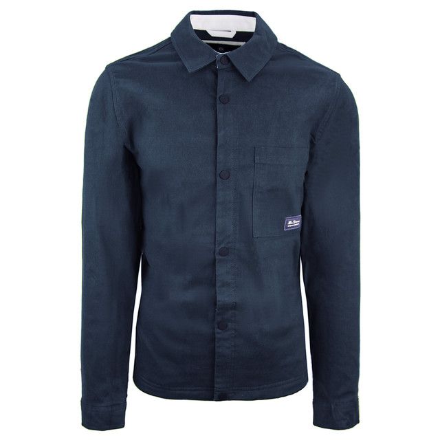 Marineblaue Herren Trucker Hemdjacke