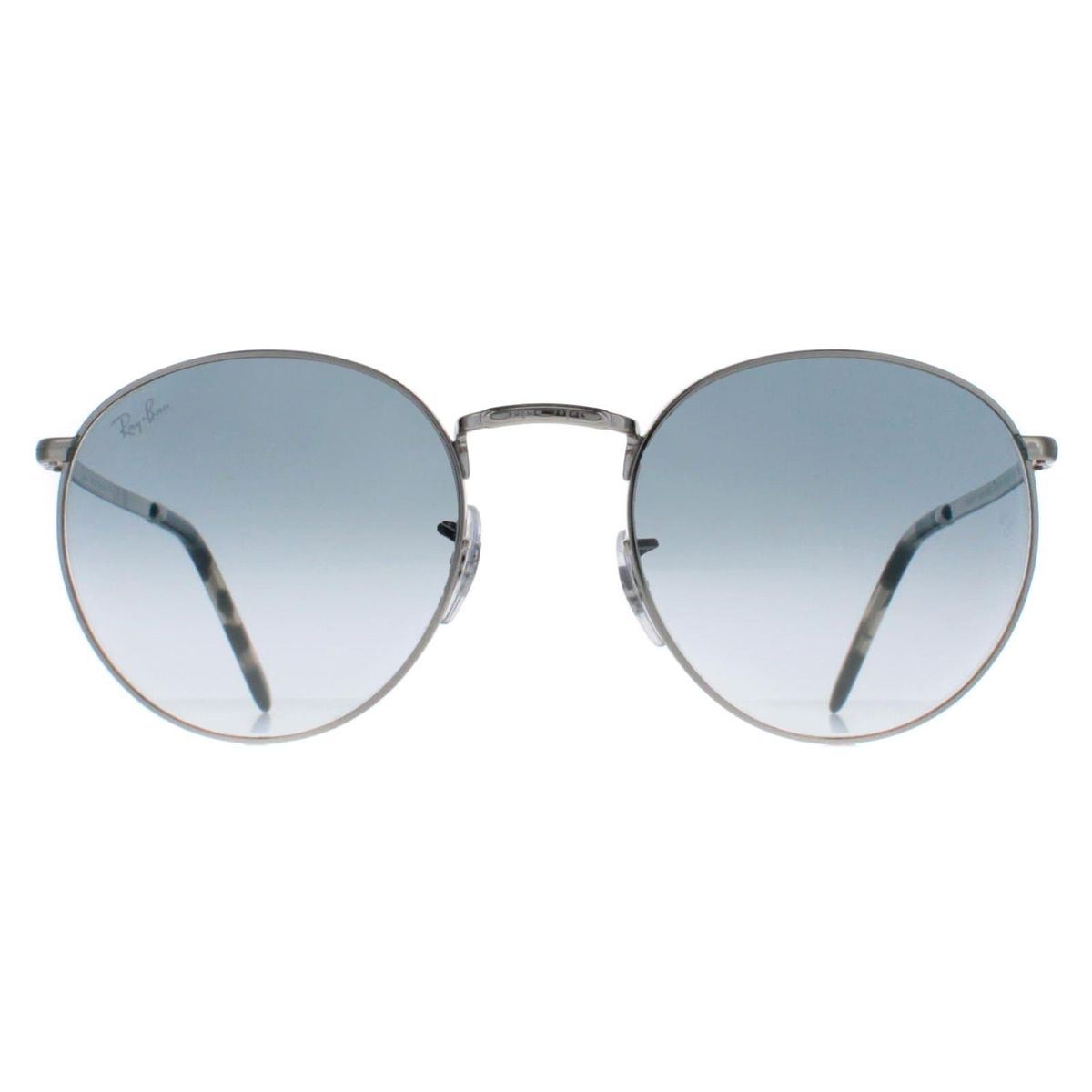 Runde Sonnenbrille mit blauem Farbverlauf