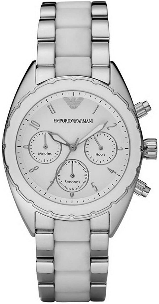 Silberner Chronograph Damenuhr