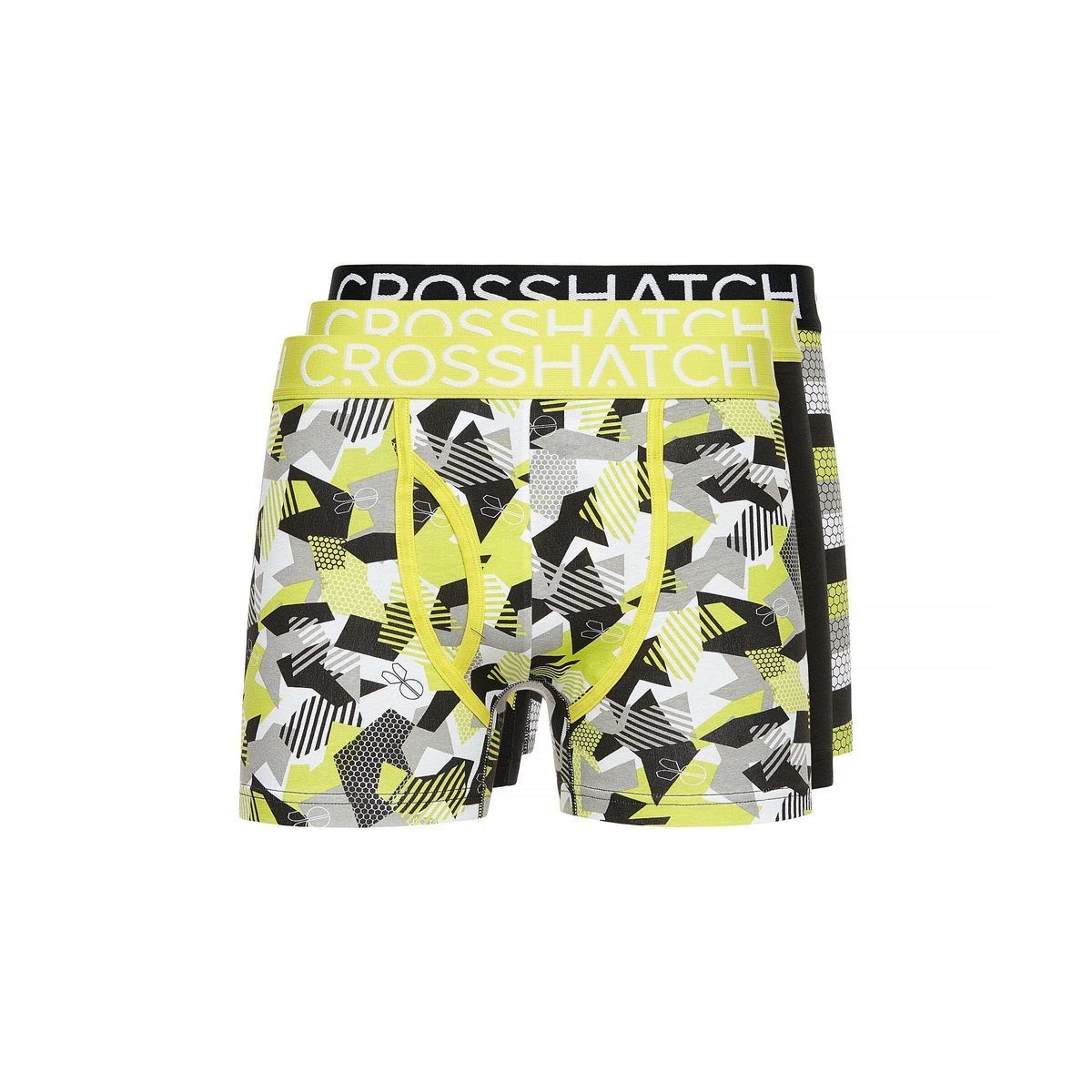 Crosshatch - "Crystaline" Boxershorts für Herren(3er-Pack) (Limone)