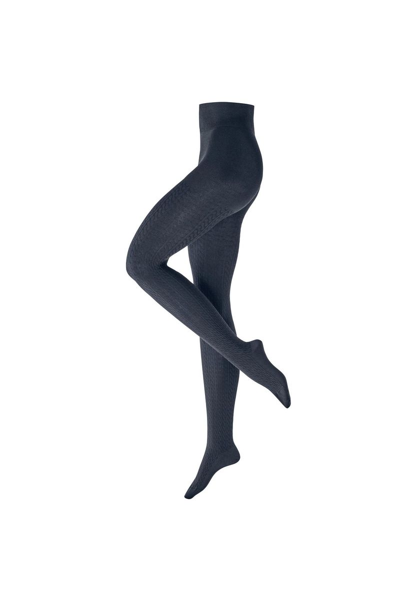 Kabelstrick Strumpfhose mit Wollmischung