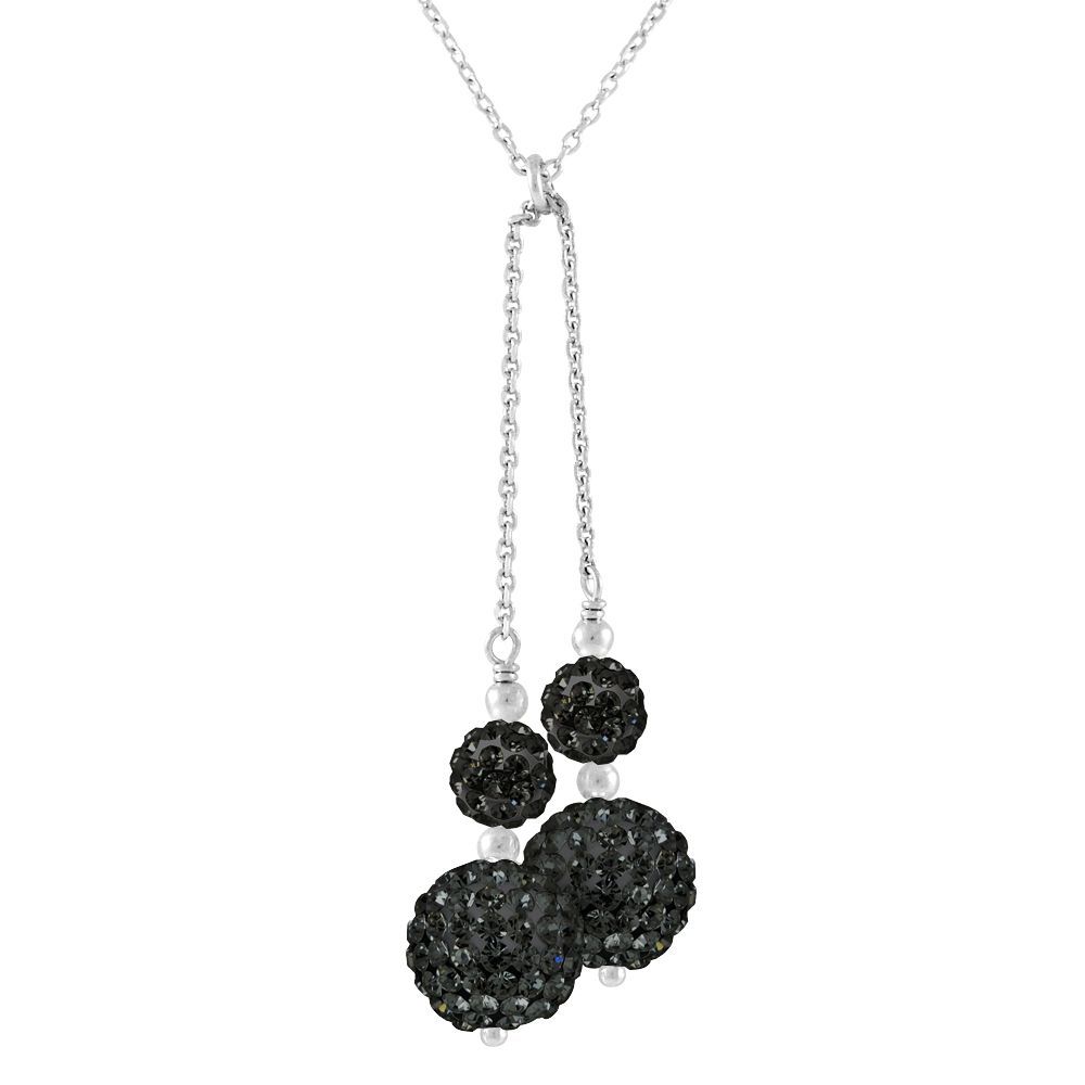 Kristall Black Night Y-Kette