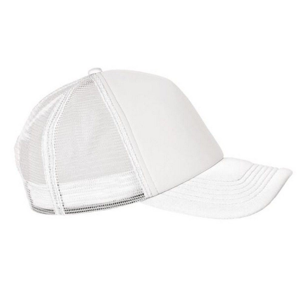 Unisex Weiße Trucker Cap mit Mesh-Rückseite