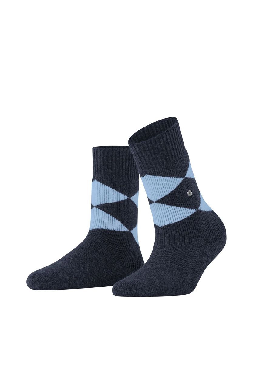 Socken aus Wollmischung mit Rautenmuster