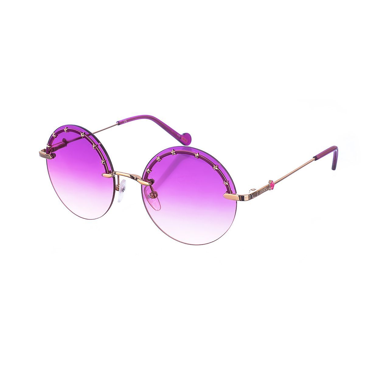 Runde randlose Metall Sonnenbrille